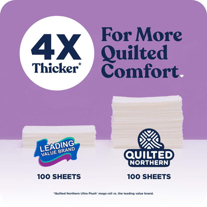 Ultra Plush 3-Ply Toilet Paper, 24 Mega Rolls, 255 Sheets per Roll