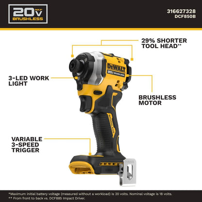 ATOMIC 20V MAX Cordless Brushless Compact 1/4 In. Impact Driver (Tool Only)